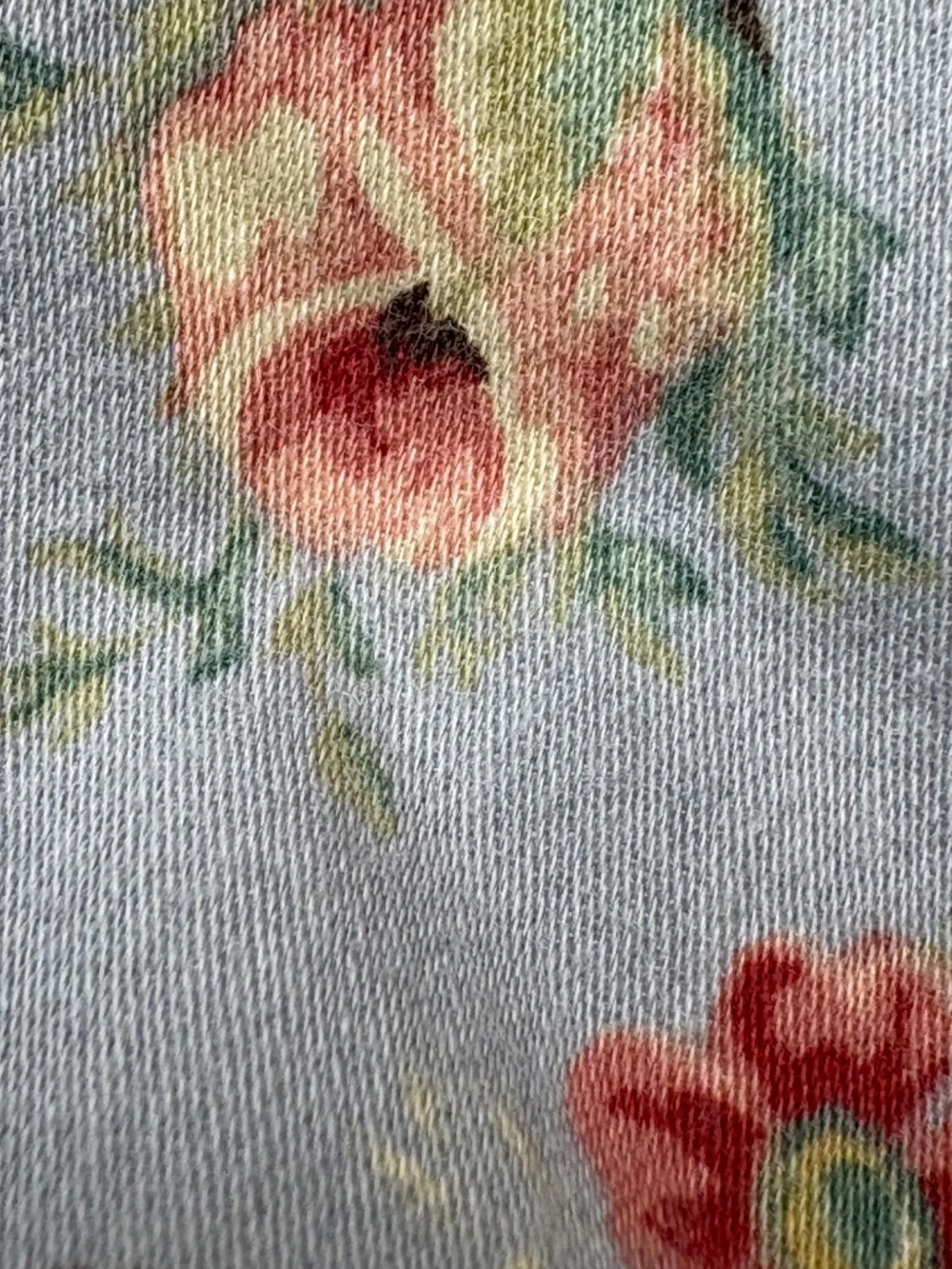 RAYMOND WAITES vintage cotton queen pillowcase one floral traditional English